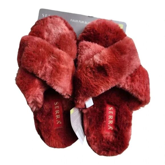 Serra Shoes - Serra red faux fur slipper slides new size 5/6